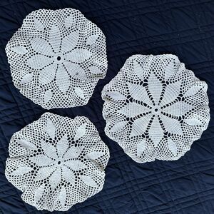 Crocheted Napkins Set Of 3